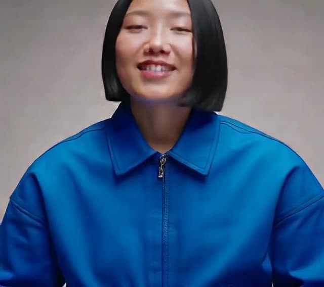 AI output: A different face, hairstyle and jacket