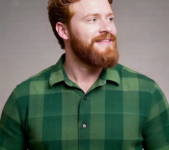 AI output: Hair, beard and shirt change with the reference